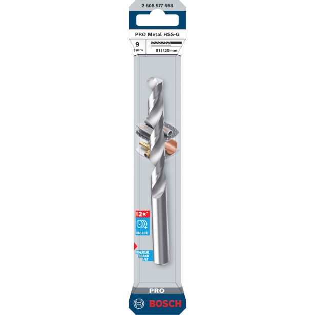 SVEDER HSS BRUŠEN DIN 338 BOSCH 9 X 81 X 125 MM