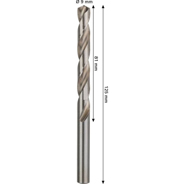 SVEDER HSS BRUŠEN DIN 338 BOSCH 9 X 81 X 125 MM