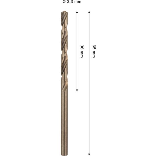 SVEDER HSS/E DIN 338 BOSCH 3.3 X 36 X 65 MM