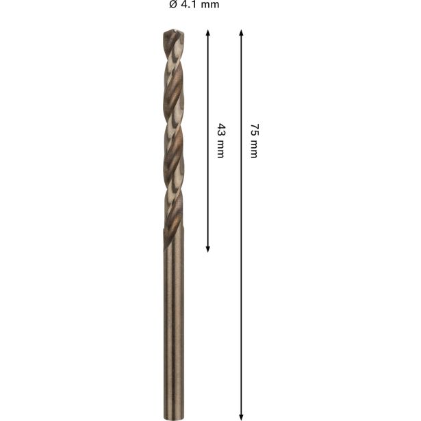 SVEDER HSS/E DIN 338 BOSCH 4.1 X 43 X 75 MM