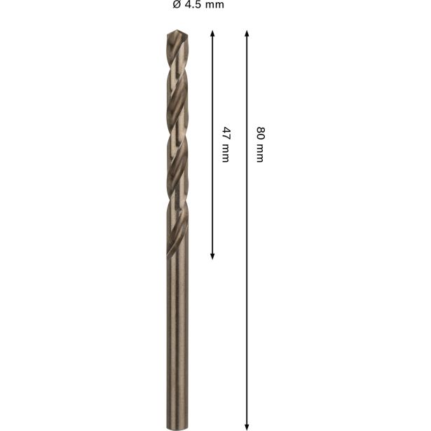 SVEDER HSS/E DIN 338 BOSCH 4.5 X 47 X 80 MM
