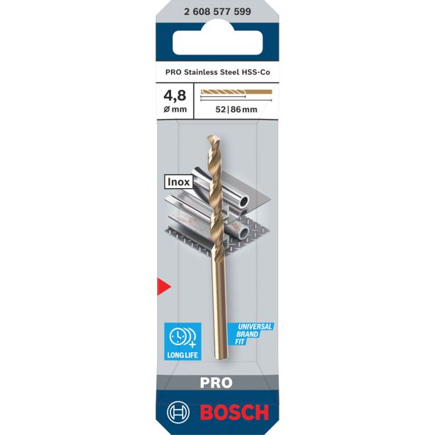 SVEDER HSS/E DIN 338 BOSCH 4.8 X 52 X 86 MM