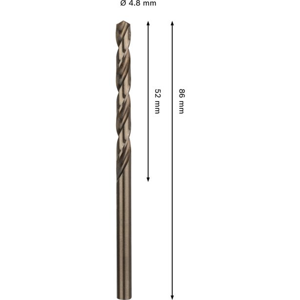SVEDER HSS/E DIN 338 BOSCH 4.8 X 52 X 86 MM