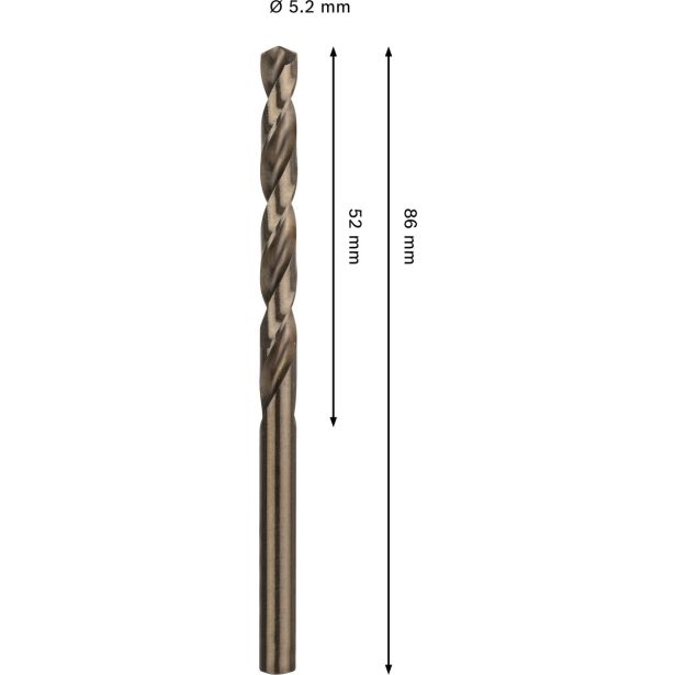 SVEDER HSS/E DIN 338 BOSCH 5.2 X 52 X 86 MM