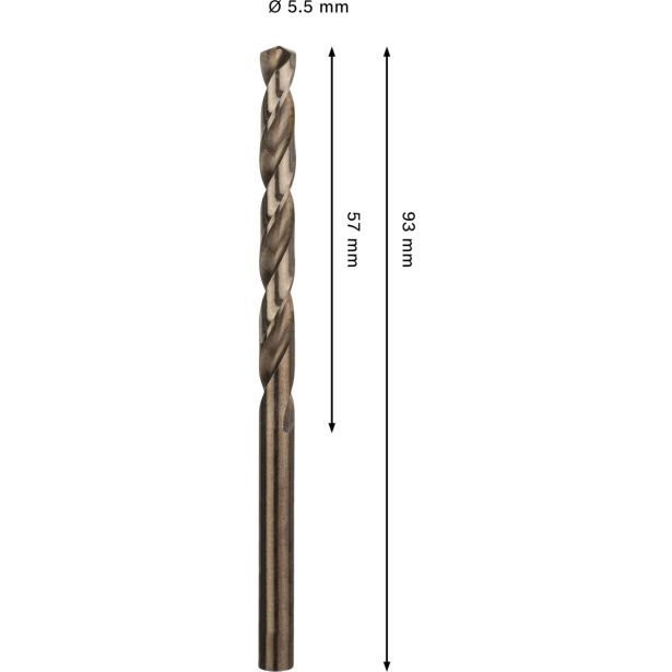 SVEDER HSS/E DIN 338 BOSCH 5.5 X 57 X 93 MM