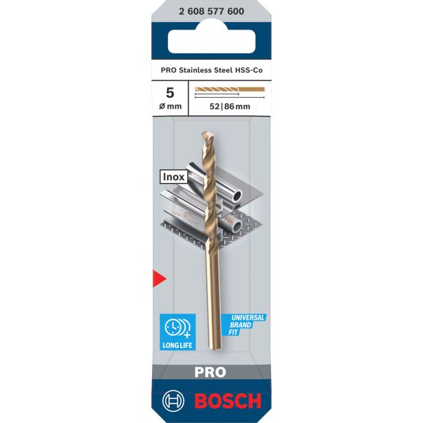 SVEDER HSS/E DIN 338 BOSCH 5 X 52 X 86 MM