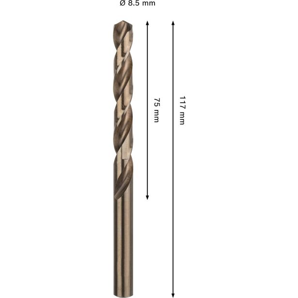SVEDER HSS/E DIN 338 BOSCH 8.5 X 75 X 117 MM
