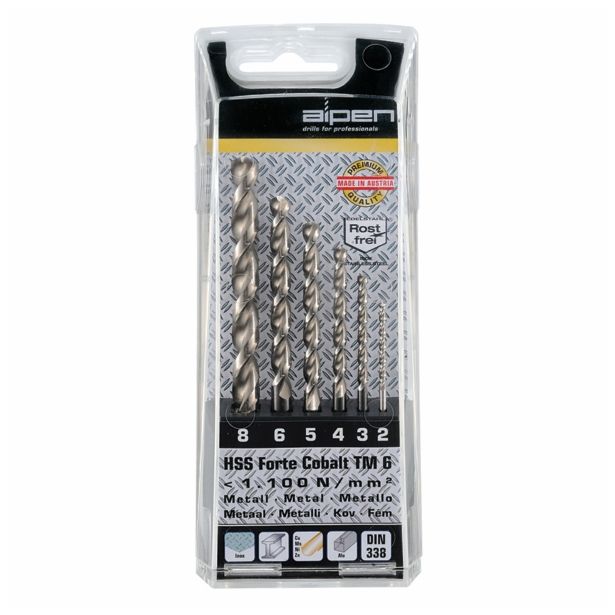 GRT. SVEDROV ZA KOVINO ALPEN 2-3-4-5-6-8 MM 6 DELNA TM 6 FORTE HSS-COBALT