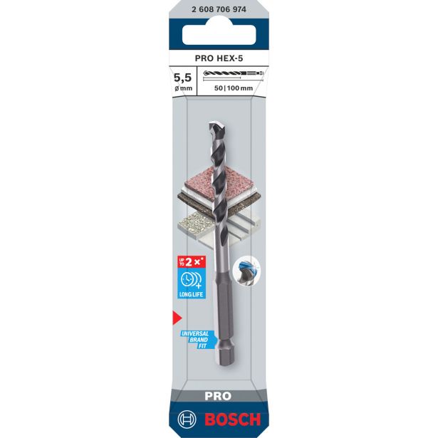 SVEDER ZA KAMEN DIN 8039 BOSCH 5.5X50X100 MM