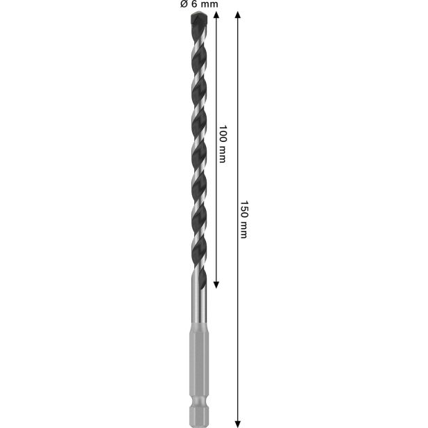 SVEDER ZA KAMEN DIN 8039 BOSCH 6X100X150 MM