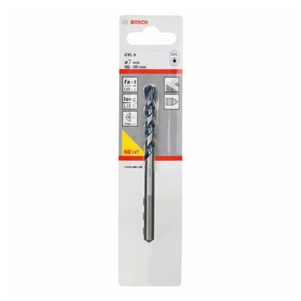 SVEDER ZA KAMEN DIN 8039 BOSCH 7X50/100 MM CYL-5