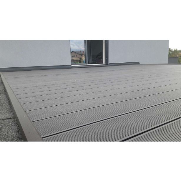 WPC DESKA ZA TERASO SVETLO SIVA 2200X150X25 MM OZKO/ŠIROKO REBRANA