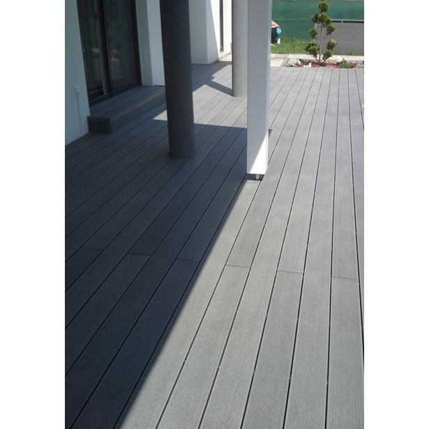 WPC DESKA ZA TERASO SVETLO SIVA 2200X150X25 MM OZKO/ŠIROKO REBRANA