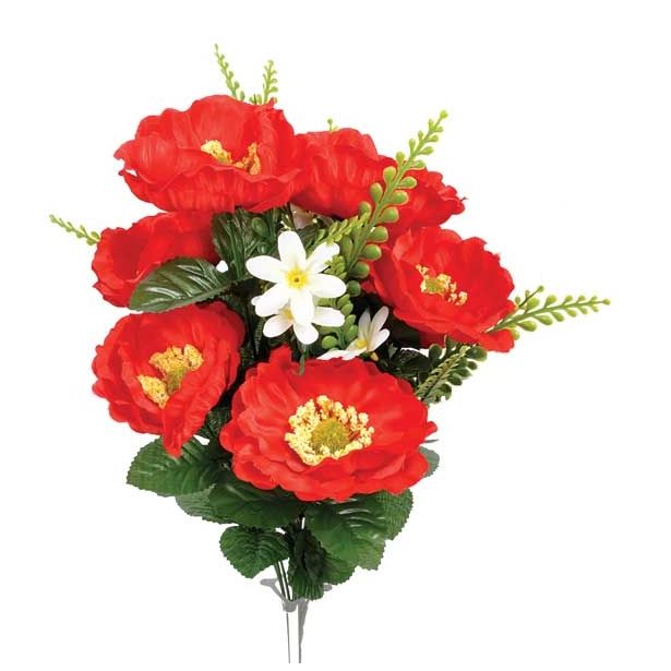 SVILENO CVETJE DAR MAK ŠOPEK X12 RDEČ