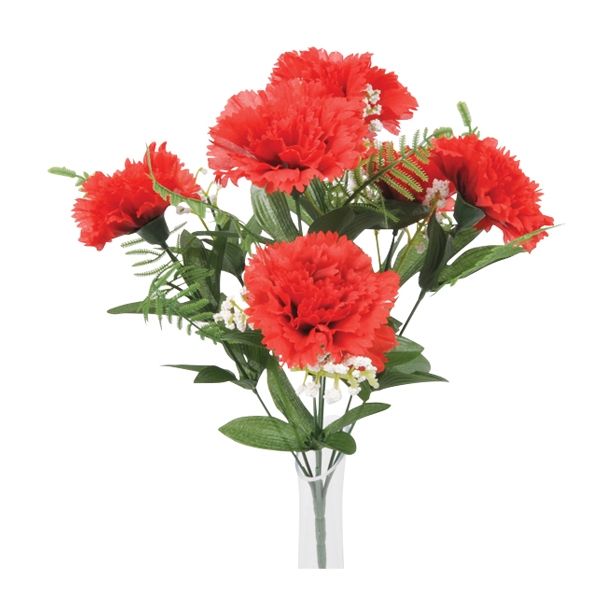 SVILENO CVETJE DAR NAGELJ ŠOPEK X 8 RDEČ Z GIPSOFILO