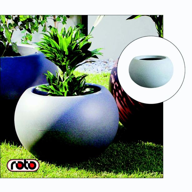 PE ZUNANJI LONEC ROTO SWING NIZKI L MITTELGRAY 63X41 CM