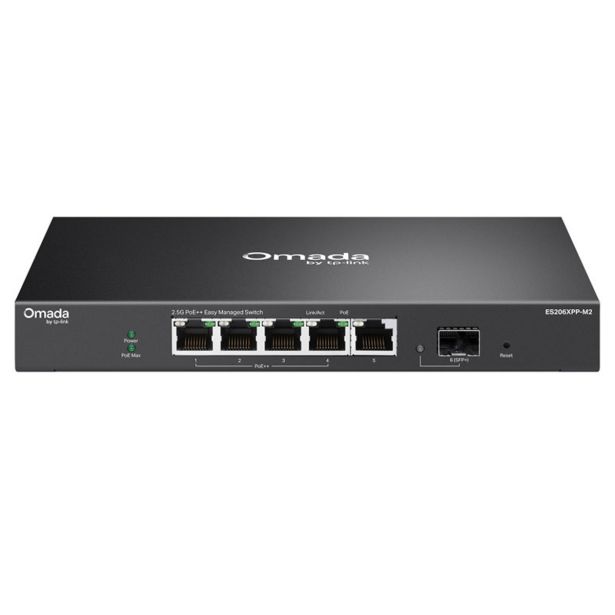 SWITCH TP-LINK LAN 5 PORT ES206XPP-M2 5X2.5GBPS 1X10GB SFP 4
