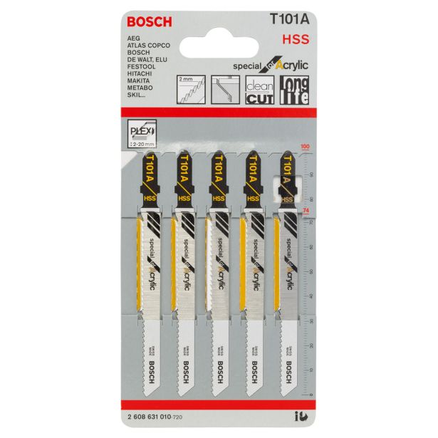 LIST VBODNE ŽAGE BOSCH T 101 A 5-DELNI KOMPLET