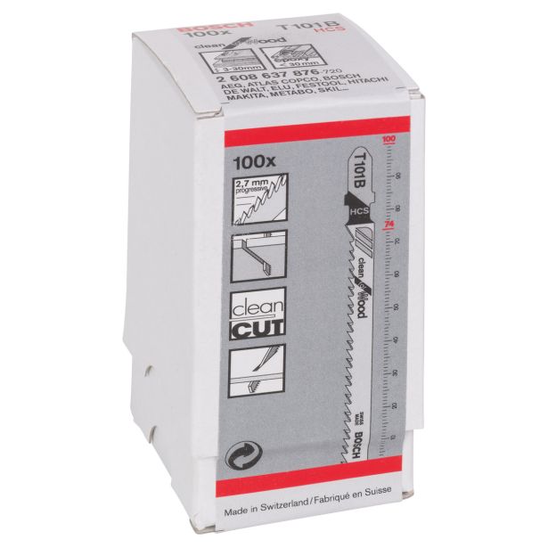 LIST VBODNE ŽAGE BOSCH T 101 B 100-DELNI KOMPLET