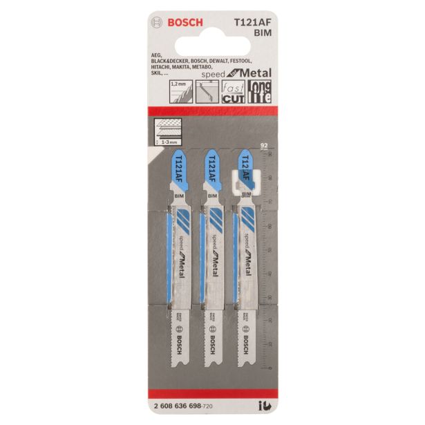 LIST VBODNE ŽAGE BOSCH T 121 AF 3-DELNI KOMPLET
