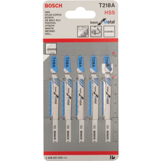 LIST VBODNE ŽAGE BOSCH T 218 A ZA KOVINO 92 MM