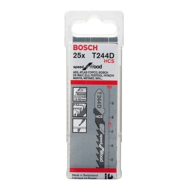 LIST VBODNE ŽAGE BOSCH T 244 D 25-DELNI KOMPLET