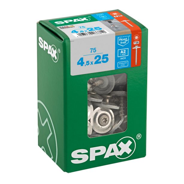 RF UNIVERZALNI VIJAK SPAX T-STAR A2 4.5X25 ZAV=75KOS S PODLOŽKO