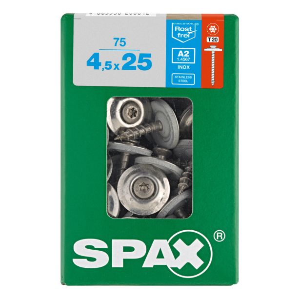 RF UNIVERZALNI VIJAK SPAX T-STAR A2 4.5X25 ZAV=75KOS S PODLOŽKO