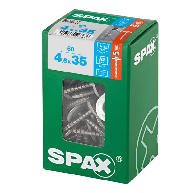 RF UNIVERZALNI VIJAK SPAX T-STAR A2 4.5X35 ZAV=60KOS S PODLOŽKO