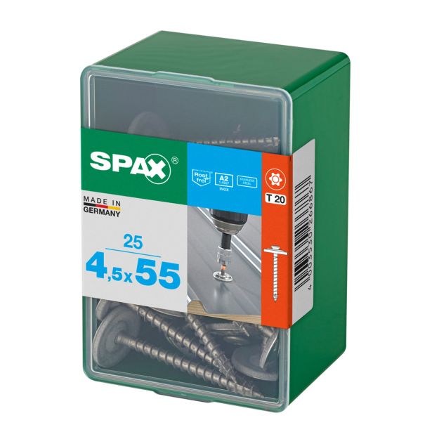 RF UNIVERZALNI VIJAK SPAX T-STAR A2 4.5X55 ZAV=25KOS S PODLOŽKO