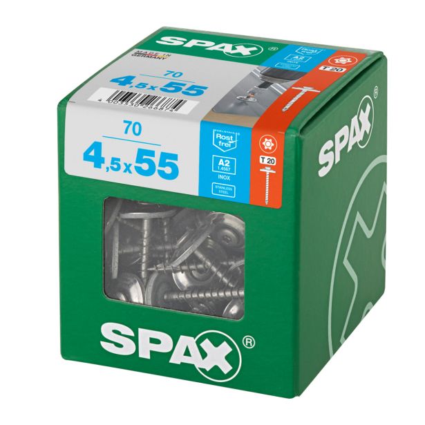 RF UNIVERZALNI VIJAK SPAX T-STAR A2 4.5X55 ZAV=70KOS S PODLOŽKO