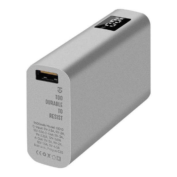 TACTICAL EDC BRICK ZUNANJA BATERIJA POWERBANK 9600 MAH 22,5W - SIV - LIMITED EDITION