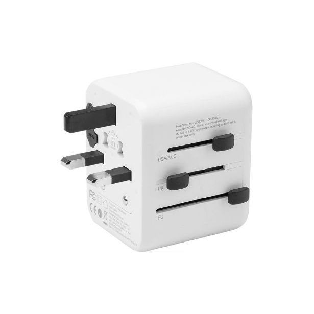 TACTICAL UNIVERZALNI HIŠNI ADAPTER 220V + 1X USB 2.1A IN TYPE C VHOD  SVETOVNI HIŠNI POLNILEC - ADAPTER / PRETVORNIK