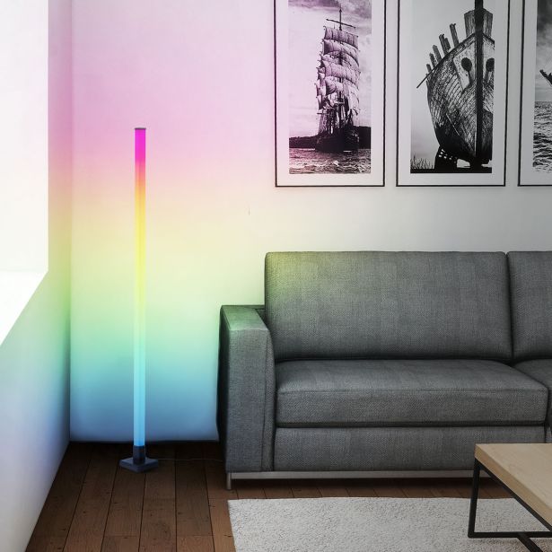 TALNA SVETILKA NEELE 150 CM RGB, ČRNA