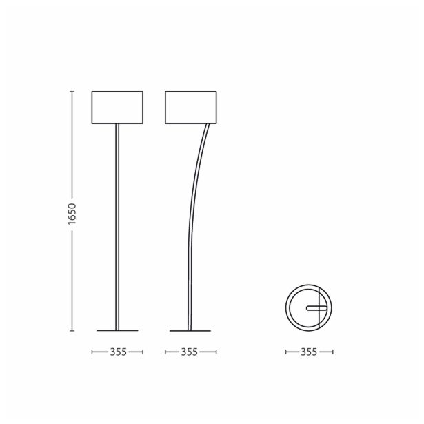 TALNA SVETILKA PHILIPS LEOD 1X23W E27 42258/38/16 BEŽ