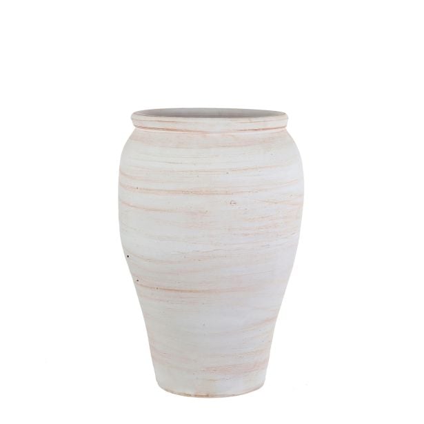 GLINENI ZUNANJI LONEC MICA TANGER OKROGEL BEL BEL - V60XD37CM