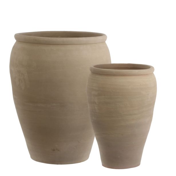 GLINENI ZUNANJI LONEC MICA TANGER LONEC OKROGEL RJAV - V60XD55CM