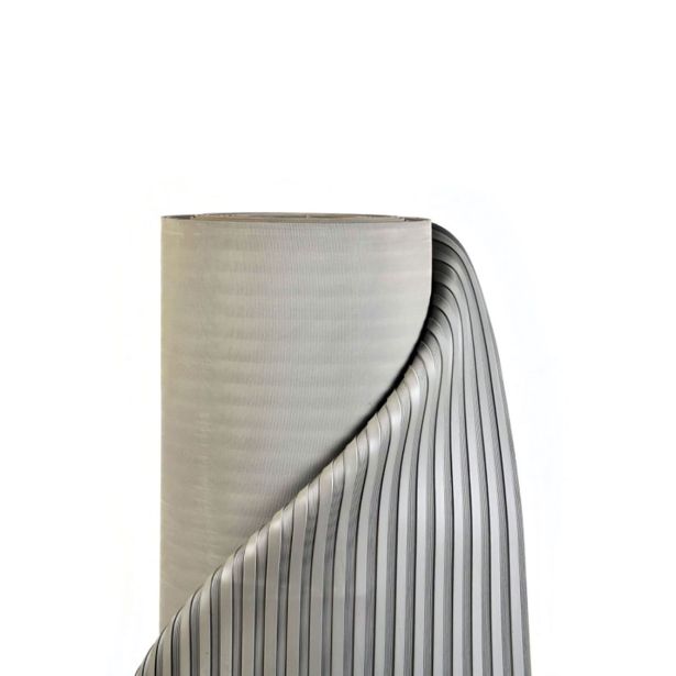 TEHNIČNA GUMENA PLOŠČA AVTOTEKAČ 1200X10000X3 MM ŠIROKA REBRA, SIV