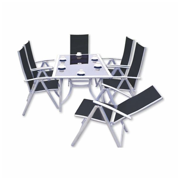 TEKSTILNA GARNITURA BIVA NYBRO 7-DELNA, SIVA