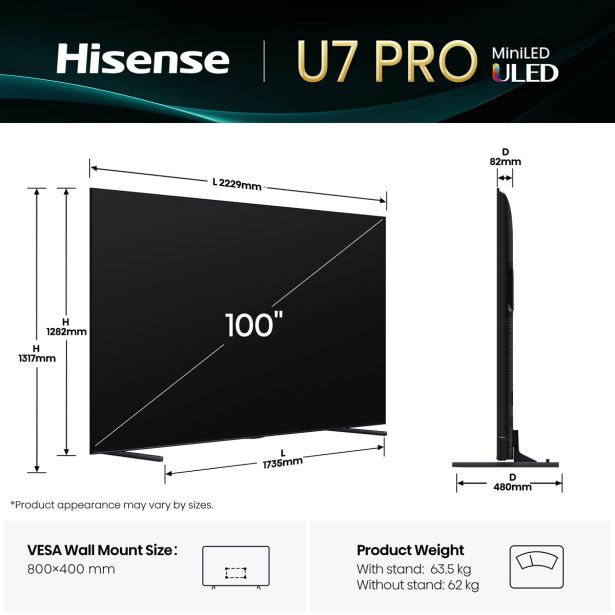 TELEVIZOR HISENSE 100U7Q PRO