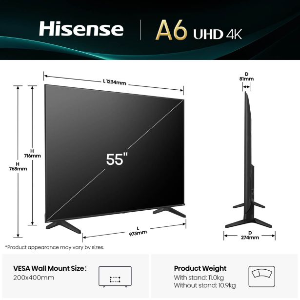 TELEVIZOR HISENSE 55A6Q