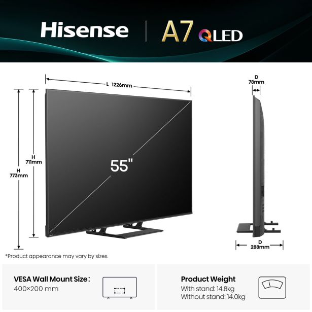 TELEVIZOR HISENSE 55A7Q
