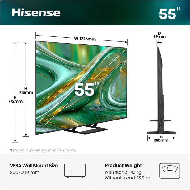 TELEVIZOR HISENSE 55E8S MINILED