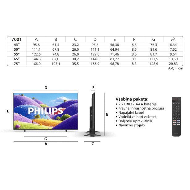 TELEVIZOR PHILIPS 43PUS7001/12