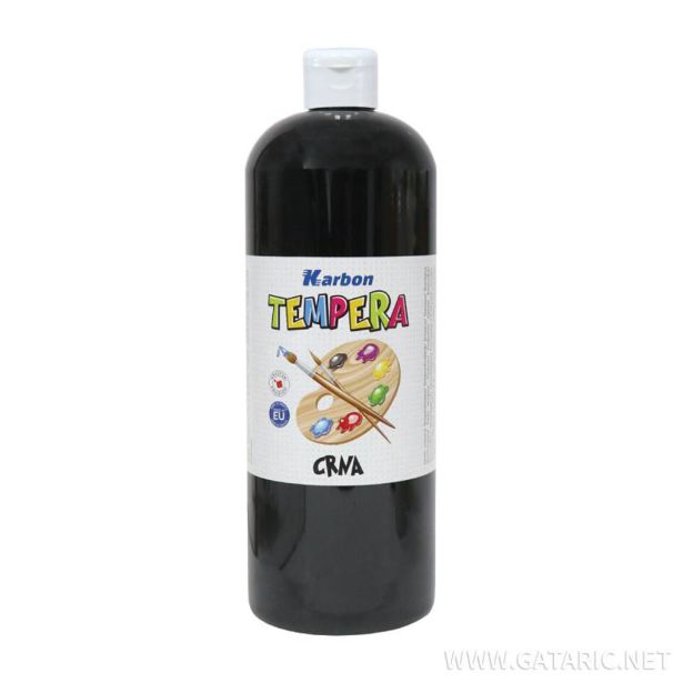 TEMPERA BARVA KARBON ČRNA 1L