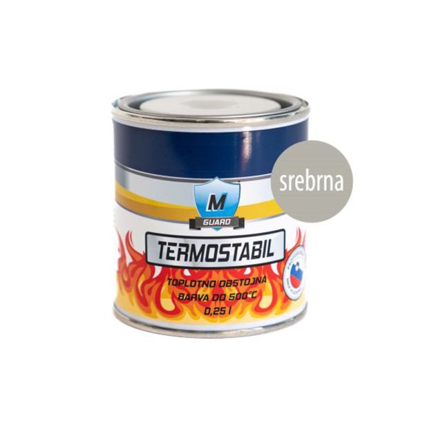 TEMPERATURNI PREMAZ M-GUARD TERMOSTABIL SREBRN 0.25 L 500°C