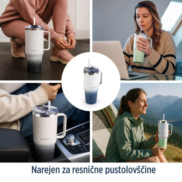 TERMO LONČEK ROSMARINO OMBRE 870ML MODRA