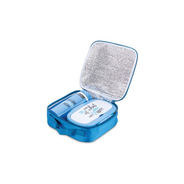 TERMO STEKLENICA, POSODA ROSMARINO PRENOSNI TERMO SET ZA HRANO IN PIJAČO MODER