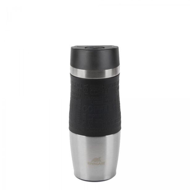 TERMO LONČEK RIVACASE 0,38L ČRNO SIV