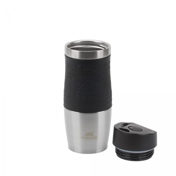 TERMO LONČEK RIVACASE 0,38L ČRNO SIV